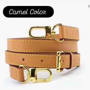 Vachetta Leather Strap with Gold Tone Hardware